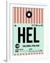 HEL Helsinki Luggage Tag I-NaxArt-Framed Art Print