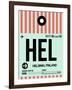 HEL Helsinki Luggage Tag I-NaxArt-Framed Art Print