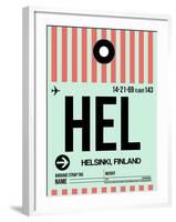 HEL Helsinki Luggage Tag I-NaxArt-Framed Art Print