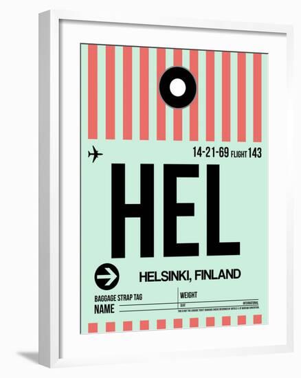 HEL Helsinki Luggage Tag I-NaxArt-Framed Art Print