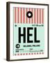 HEL Helsinki Luggage Tag I-NaxArt-Framed Art Print