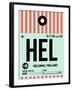 HEL Helsinki Luggage Tag I-NaxArt-Framed Art Print