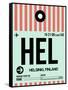 HEL Helsinki Luggage Tag I-NaxArt-Framed Stretched Canvas