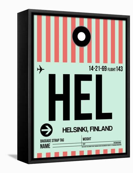 HEL Helsinki Luggage Tag I-NaxArt-Framed Stretched Canvas