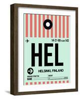 HEL Helsinki Luggage Tag I-NaxArt-Framed Art Print