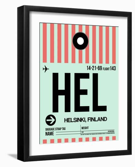 HEL Helsinki Luggage Tag I-NaxArt-Framed Art Print