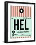 HEL Helsinki Luggage Tag I-NaxArt-Framed Art Print