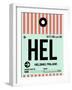 HEL Helsinki Luggage Tag I-NaxArt-Framed Art Print