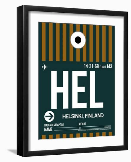 HEL Helsinki Luggage Tag II-NaxArt-Framed Art Print