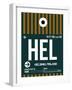 HEL Helsinki Luggage Tag II-NaxArt-Framed Art Print