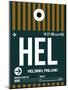 HEL Helsinki Luggage Tag II-NaxArt-Mounted Art Print