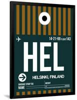 HEL Helsinki Luggage Tag II-NaxArt-Framed Art Print