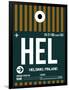 HEL Helsinki Luggage Tag II-NaxArt-Framed Art Print