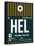 HEL Helsinki Luggage Tag II-NaxArt-Framed Stretched Canvas