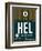 HEL Helsinki Luggage Tag II-NaxArt-Framed Art Print