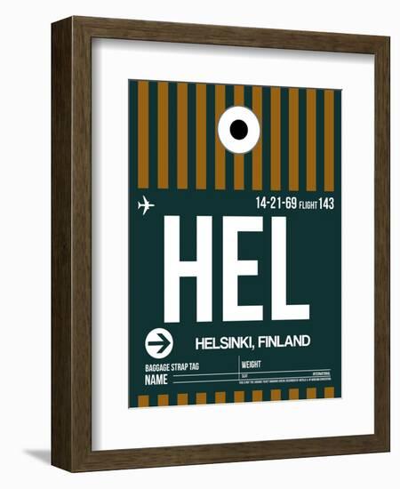 HEL Helsinki Luggage Tag II-NaxArt-Framed Art Print