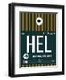 HEL Helsinki Luggage Tag II-NaxArt-Framed Art Print