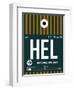 HEL Helsinki Luggage Tag II-NaxArt-Framed Art Print