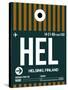 HEL Helsinki Luggage Tag II-NaxArt-Stretched Canvas