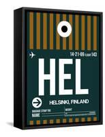 HEL Helsinki Luggage Tag II-NaxArt-Framed Stretched Canvas