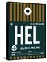 HEL Helsinki Luggage Tag II-NaxArt-Framed Stretched Canvas