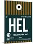 HEL Helsinki Luggage Tag II-NaxArt-Mounted Art Print