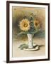 Hélas! Je ne suis pas Van Dyck: two sunflowers in a vase-Leon Joseph Florentin Bonnat-Framed Giclee Print