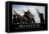 Heldentum: Motivationsposter Mit Inspirierendem Zitat-null-Framed Stretched Canvas