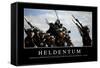 Heldentum: Motivationsposter Mit Inspirierendem Zitat-null-Framed Stretched Canvas