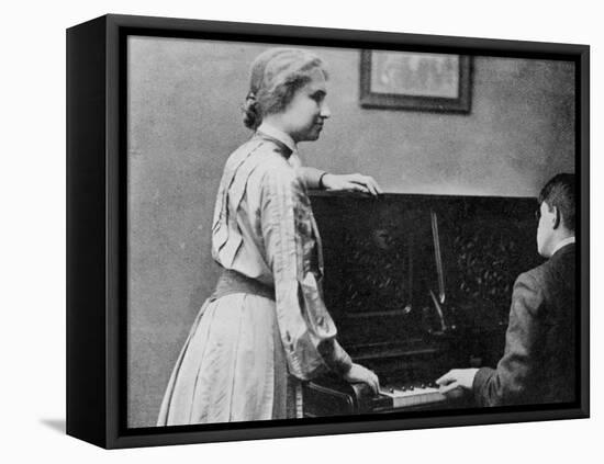 Helen Adams Keller American Author and Lecturer-null-Framed Stretched Canvas