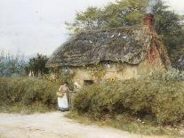 Boy Stretches to Post a Letter in the Box at Bowler's Green Surrey-Helen Allingham-Art Print