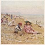 Sandown Beach Children-Helen Allingham-Art Print