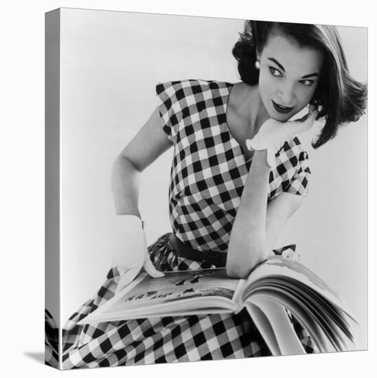 Helen Bunney in a Dress by Blanes, 1957-John French-Stretched Canvas