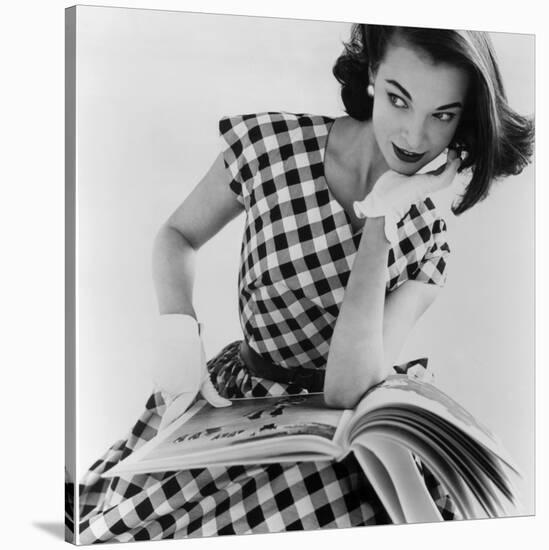 Helen Bunney in a Dress by Blanes, 1957-John French-Stretched Canvas