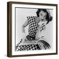 Helen Bunney in a Dress by Blanes, 1957-John French-Framed Giclee Print