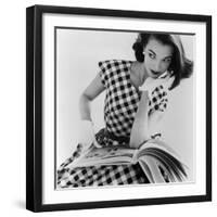 Helen Bunney in a Dress by Blanes, 1957-John French-Framed Giclee Print