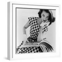 Helen Bunney in a Dress by Blanes, 1957-John French-Framed Giclee Print