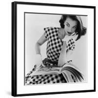 Helen Bunney in a Dress by Blanes, 1957-John French-Framed Giclee Print