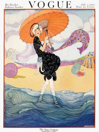 Vogue Cover - July 1919 - Seaside Stroll