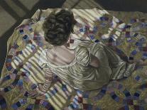 Woman Seated on a Quilt, c.1990-Helen J. Vaughn-Giclee Print