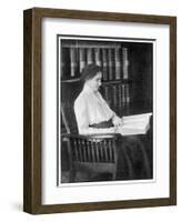 Helen Keller Reading Braille-null-Framed Photographic Print