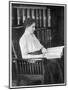 Helen Keller Reading Braille-null-Mounted Photographic Print