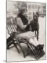 Helen Keller with Her Great Dane-null-Mounted Photographic Print