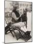 Helen Keller with Her Great Dane-null-Mounted Photographic Print