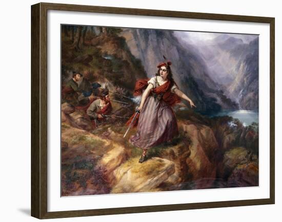 Helen MacGregor in the Conflict at the Pass of Loch Ard-Siegfried Detlev Bendixen-Framed Giclee Print