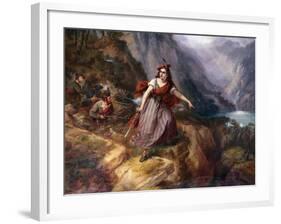 Helen MacGregor in the Conflict at the Pass of Loch Ard-Siegfried Detlev Bendixen-Framed Giclee Print