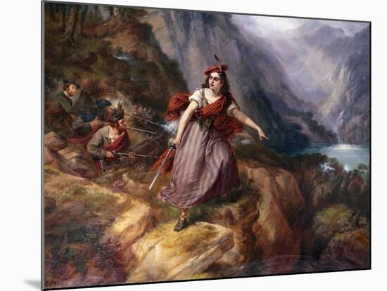 Helen MacGregor in the Conflict at the Pass of Loch Ard-Siegfried Detlev Bendixen-Mounted Giclee Print