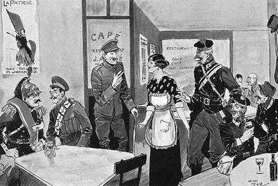 Inter-Allied Fraternisation - Paris Cafe - WW1