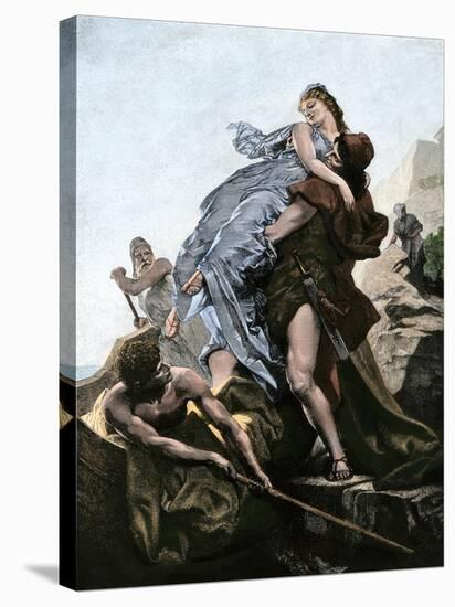 Helen of Troy Abducted by Paris, Starting the Trojan War-null-Stretched Canvas