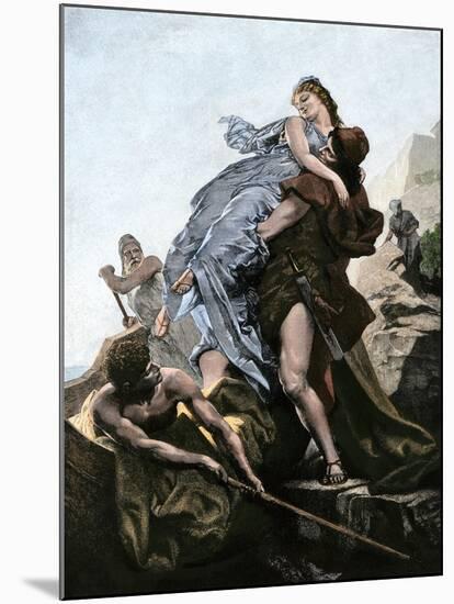 Helen of Troy Abducted by Paris, Starting the Trojan War-null-Mounted Giclee Print